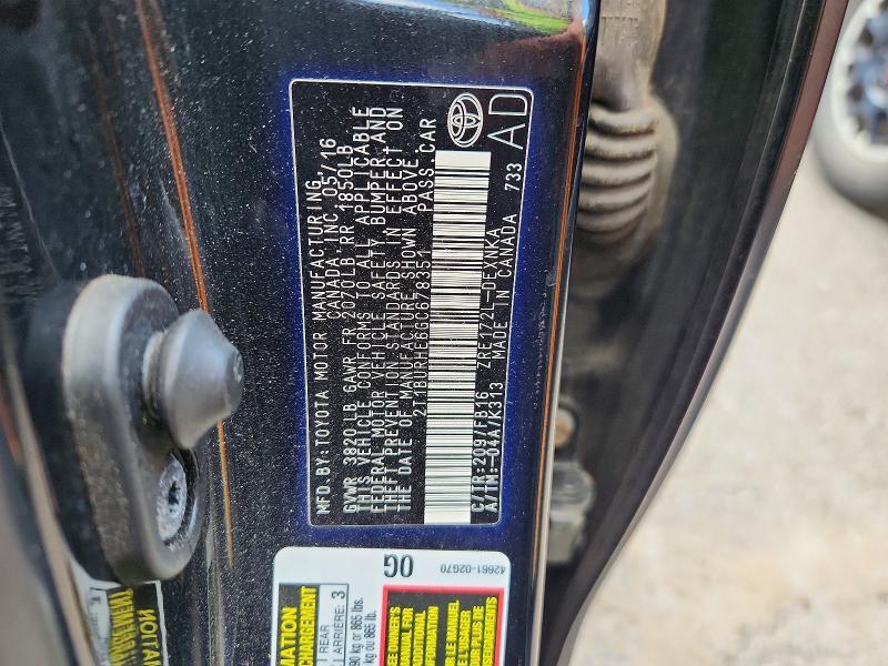 2016 TOYOTA COROLLA LE — Фото 12 из 12