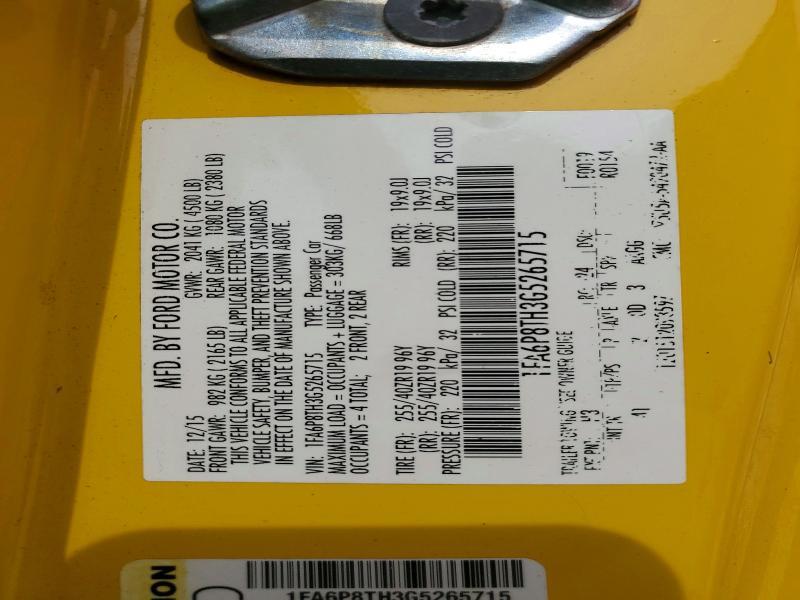 1FA6P8TH3G5265715 2016 FORD MUSTANG photo no. 12