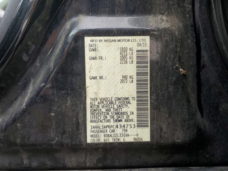 2015 NISSAN ALTIMA 2.5 SV — Фото 12 из 12
