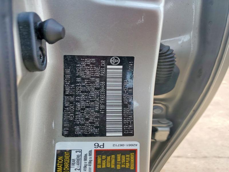 2014 TOYOTA CAMRY LE — Фото 12 из 12