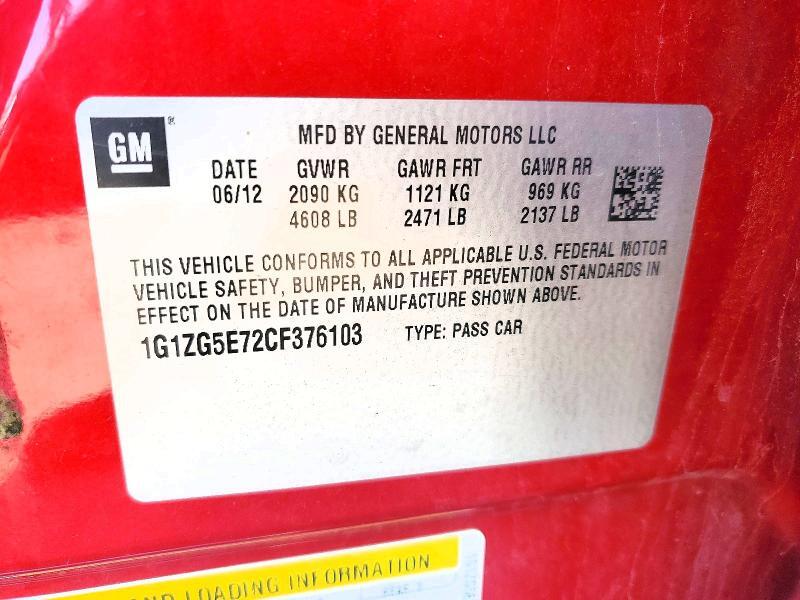 1G1ZG5E72CF376103 2012 CHEVROLET MALIBU photo no. 12