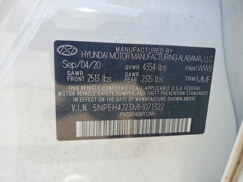 2021 HYUNDAI SONATA LIMITED — Фото 13 из 13