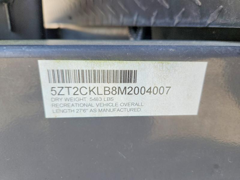 5ZT2CKLB8M2004007 2021 FOREST RIVER ALPHA WOLF photo no. 10