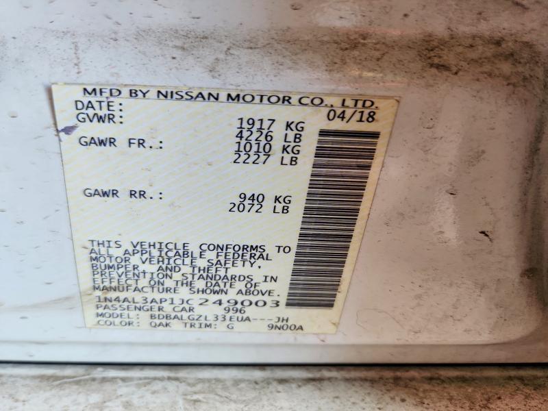 2018 NISSAN ALTIMA 2.5 S — Фото 12 из 12