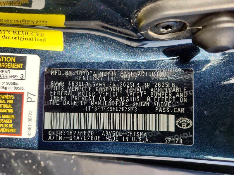 4T1BF1FK9HU787973 2017 TOYOTA CAMRY photo no. 12
