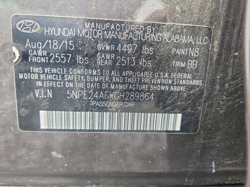 5NPE24AFXGH289864 2016 HYUNDAI SONATA photo no. 12