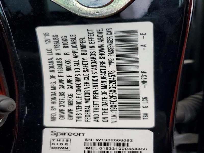 2016 HONDA CIVIC LX — Фото 12 из 12