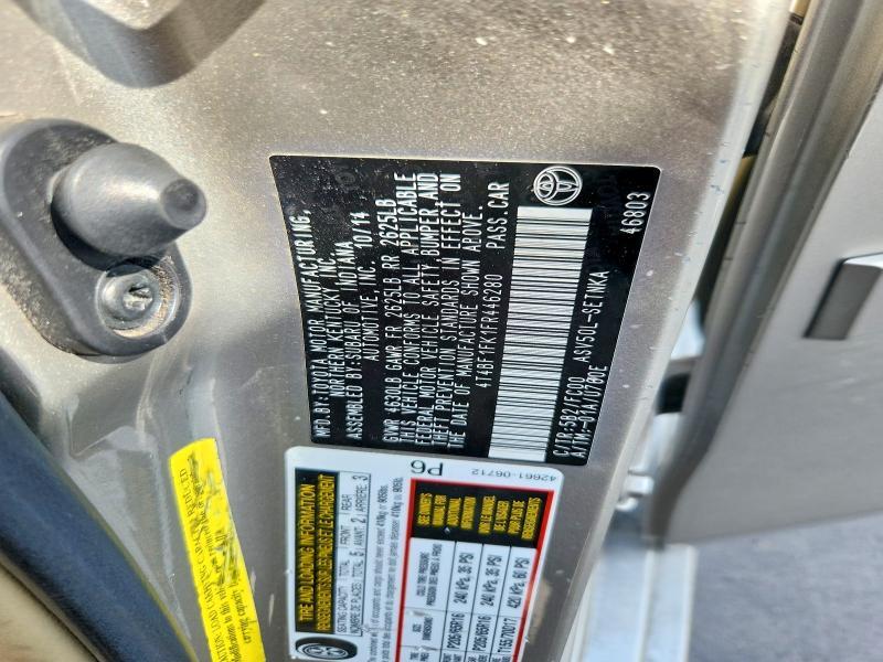 2015 TOYOTA CAMRY LE — Фото 12 из 12