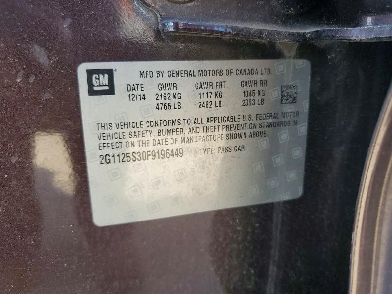 2015 CHEVROLET IMPALA LT — Фото 12 из 12