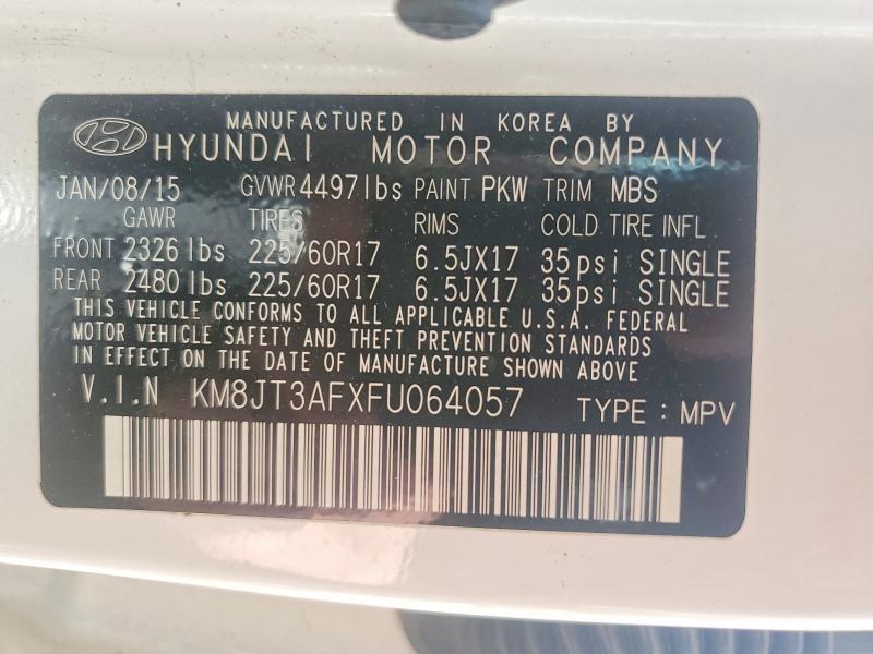 2015 HYUNDAI TUCSON GLS — Фото 13 из 13