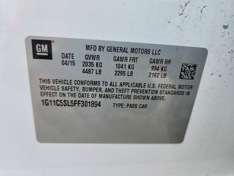 2015 CHEVROLET MALIBU 1LT — Фото 12 из 12