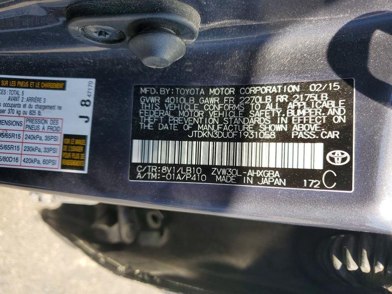 2015 TOYOTA PRIUS FOUR — Фото 13 из 13