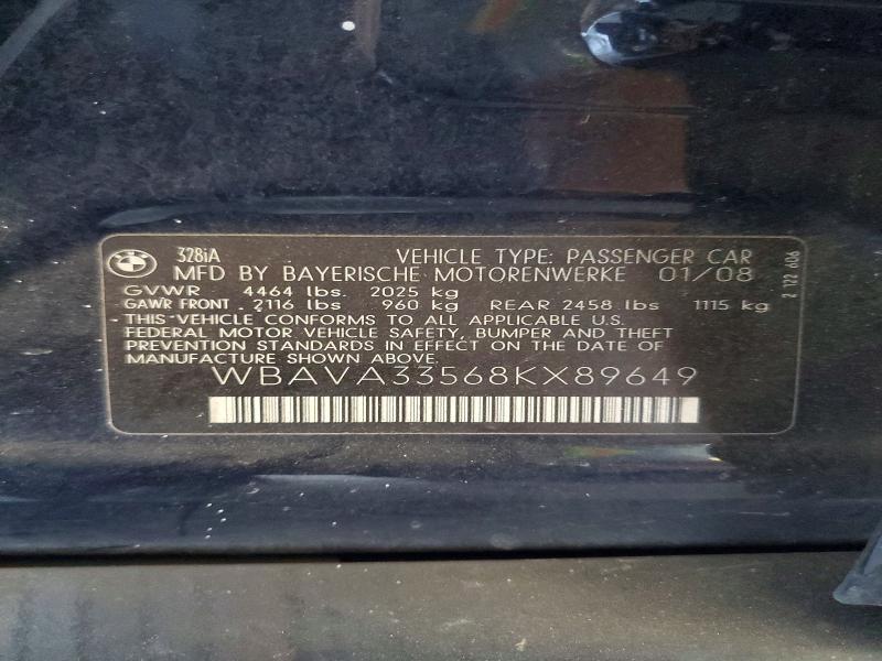 WBAVA33568KX89649 2008 BMW 328 photo no. 12