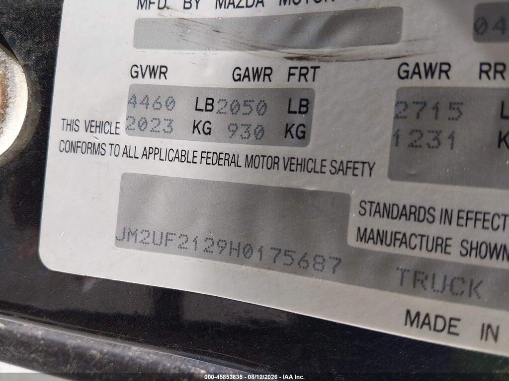 JM2UF2129H0175687 1987 MAZDA B2600 photo no. 9