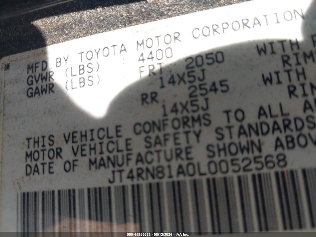 JT4RN81A0L0052568 1990 TOYOTA PICKUP photo no. 9
