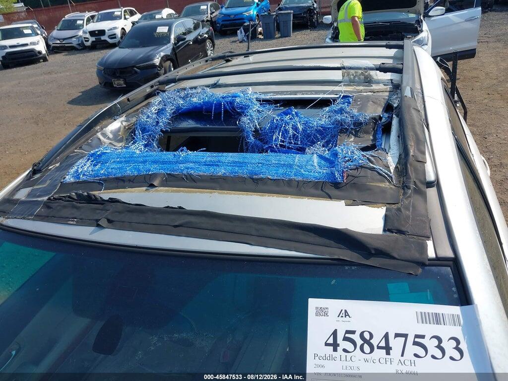 JTJGW31U260004198 2006 LEXUS RX 400H photo no. 6