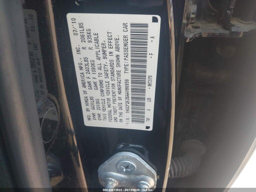 1HGCP2F76AA186956 2010 HONDA ACCORD photo no. 9