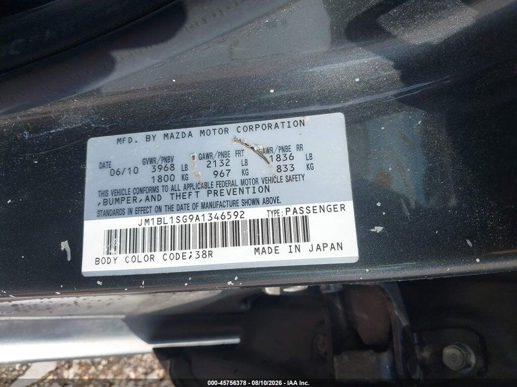 JM1BL1SG9A1346592 2010 MAZDA MAZDA3 photo no. 9