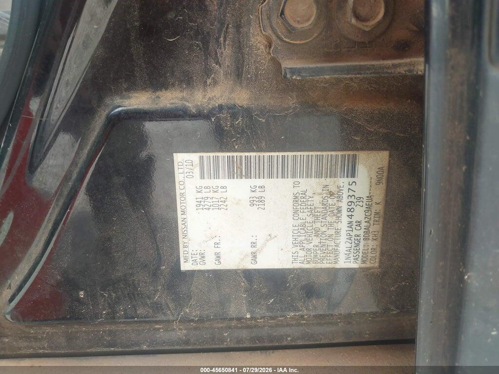 1N4AL2AP1AN489375 2010 NISSAN ALTIMA photo no. 9