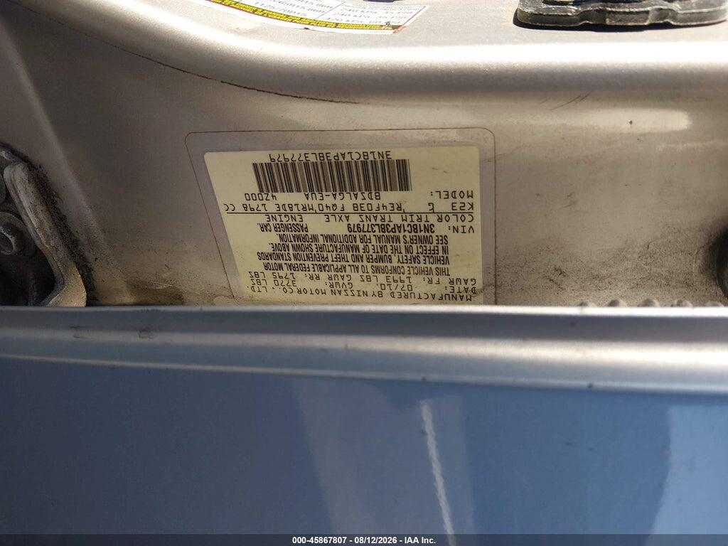 3N1BC1AP3BL377979 2011 NISSAN VERSA photo no. 9