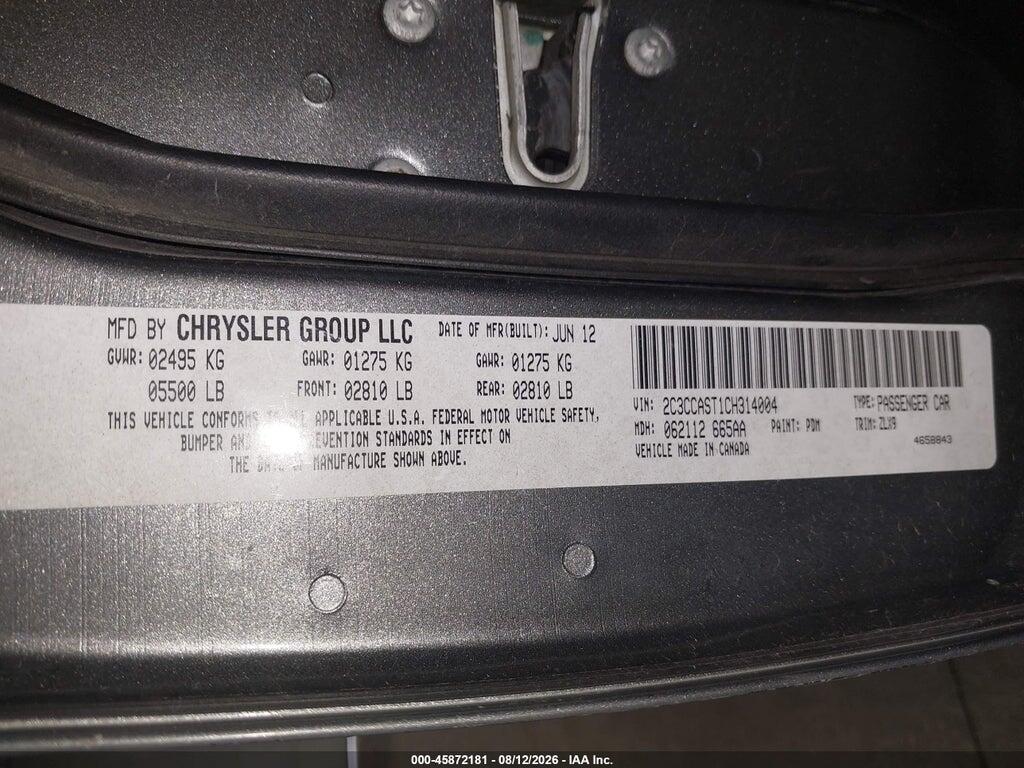 2C3CCAST1CH314004 2012 CHRYSLER 300C photo no. 9
