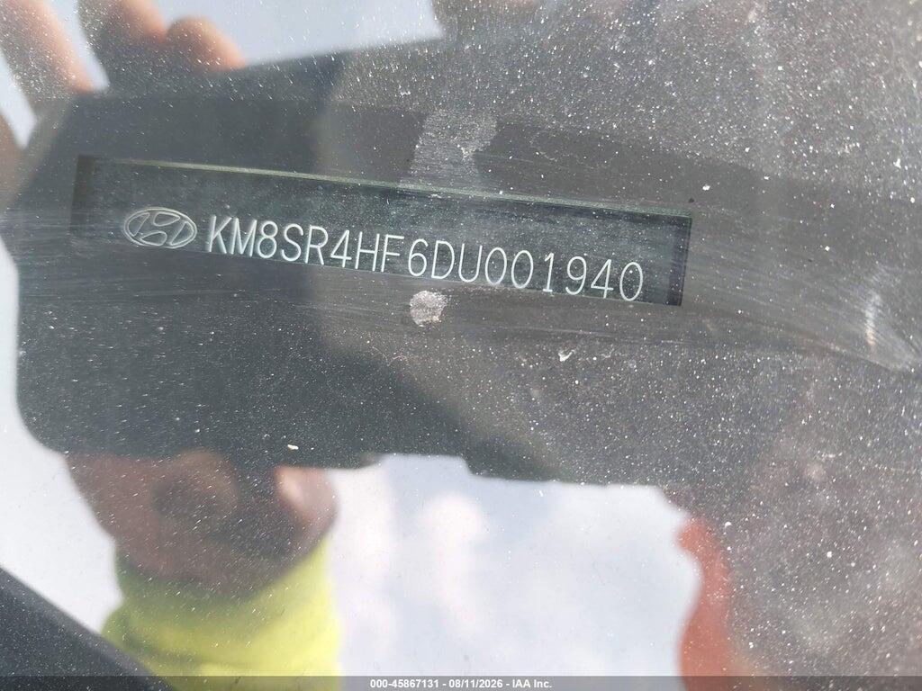 KM8SR4HF6DU001940 2013 HYUNDAI SANTA FE photo no. 9