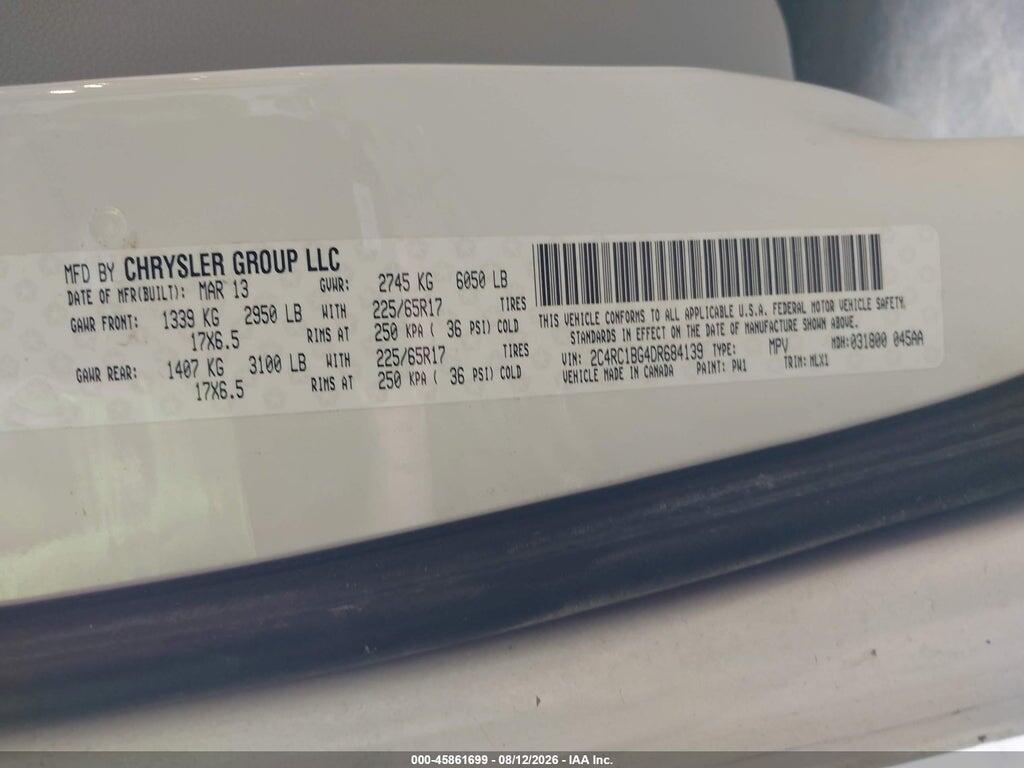 2C4RC1BG4DR684139 2013 CHRYSLER TOWN & COUNTRY photo no. 7