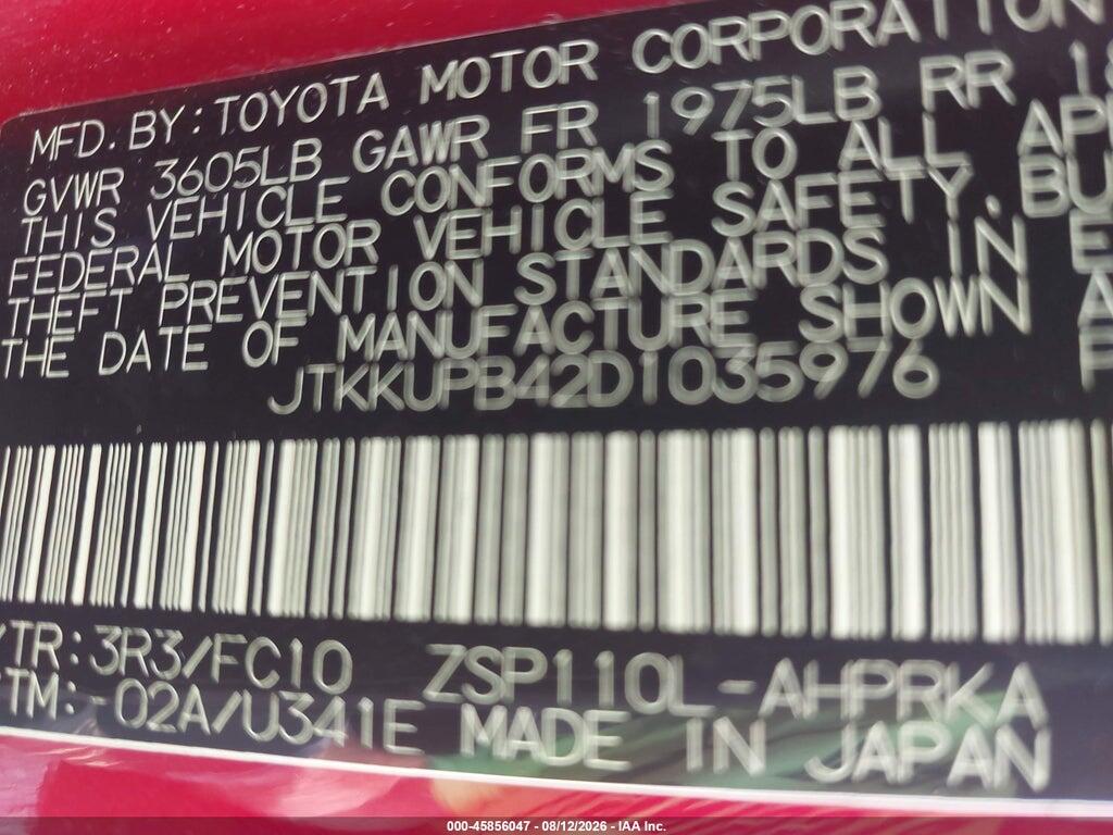 JTKKUPB42D1035976 2013 SCION XD photo no. 9