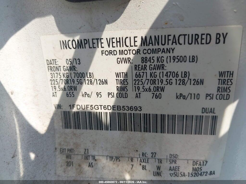 1FDUF5GT6DEB53693 2013 FORD F-550 CHASSIS photo no. 8