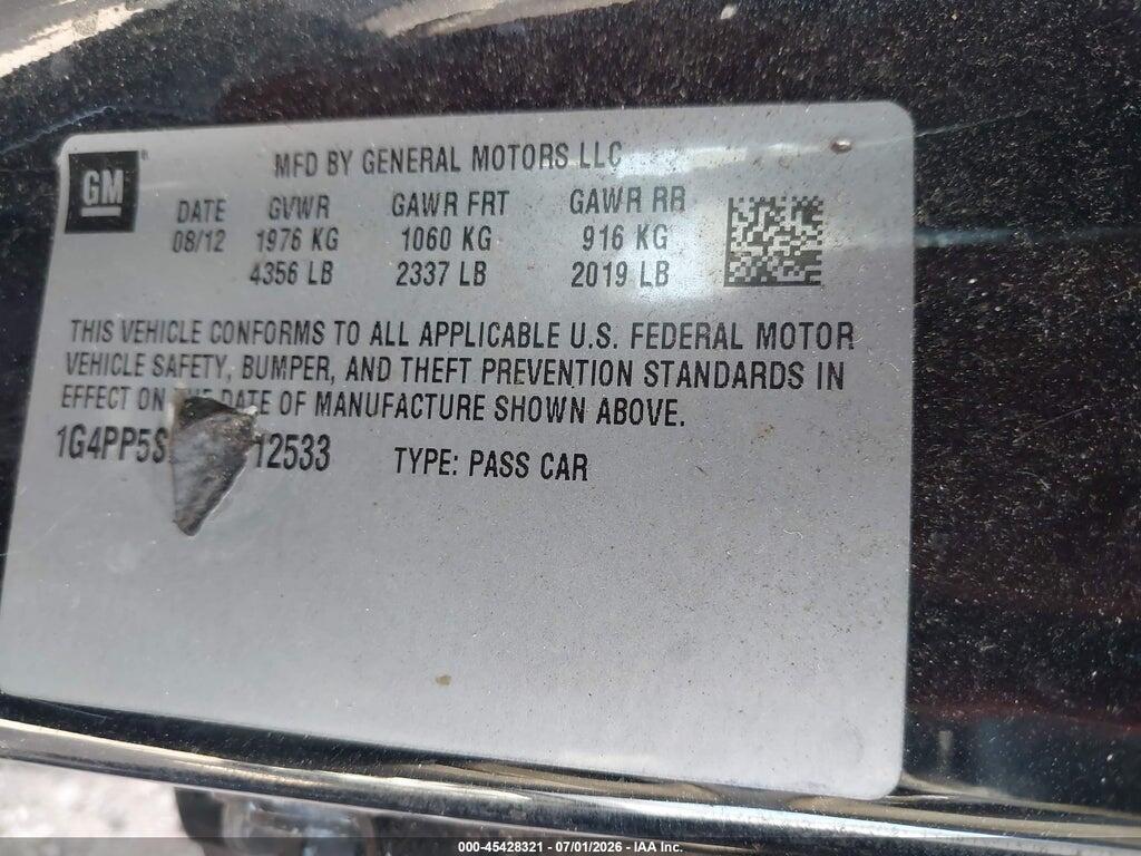 1G4PP5SK1D4112533 2013 BUICK VERANO photo no. 9