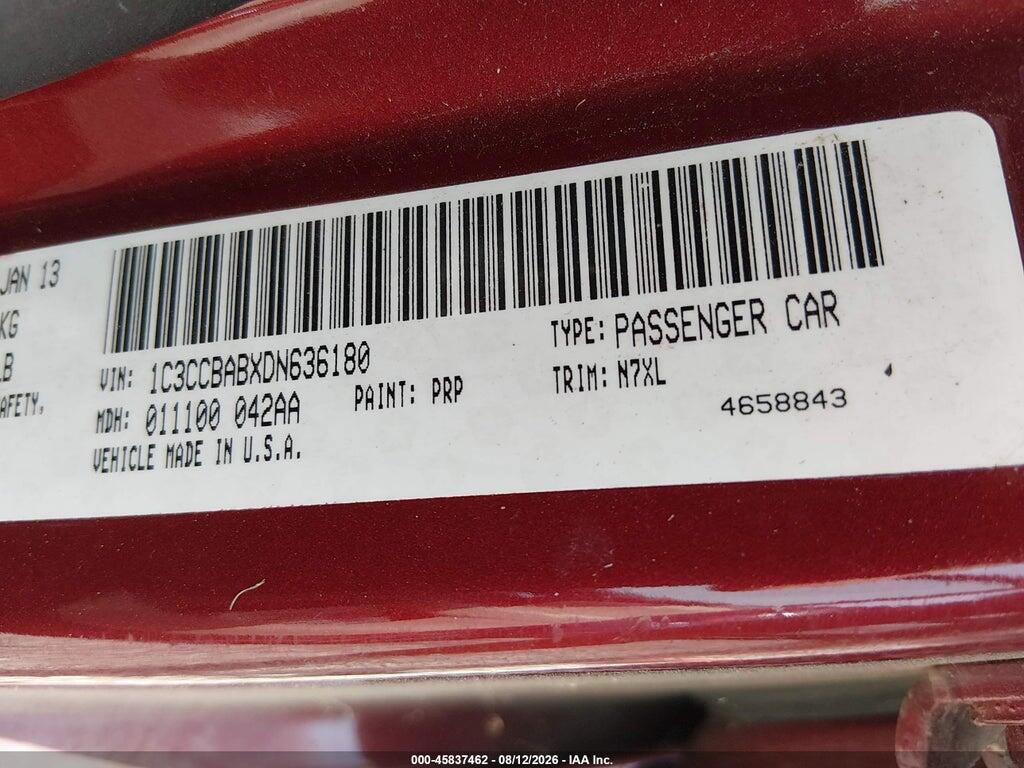 1C3CCBABXDN636180 2013 CHRYSLER 200 photo no. 9