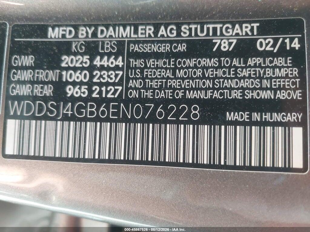 WDDSJ4GB6EN076228 2014 MERCEDES-BENZ CLA 250 photo no. 9