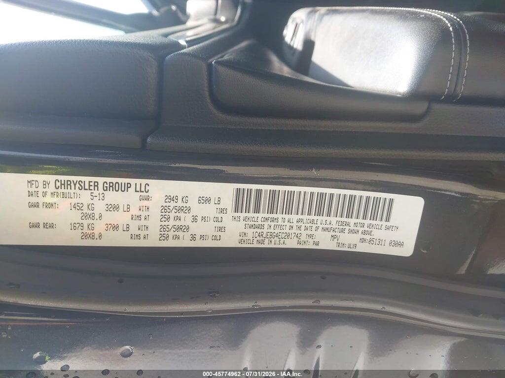 1C4RJEBG4EC201742 2014 JEEP GRAND CHEROKEE photo no. 9