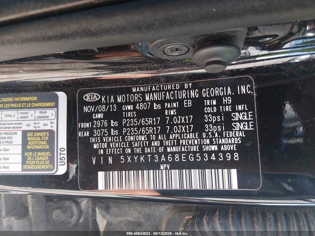 5XYKT3A68EG534398 2014 KIA SORENTO photo no. 9