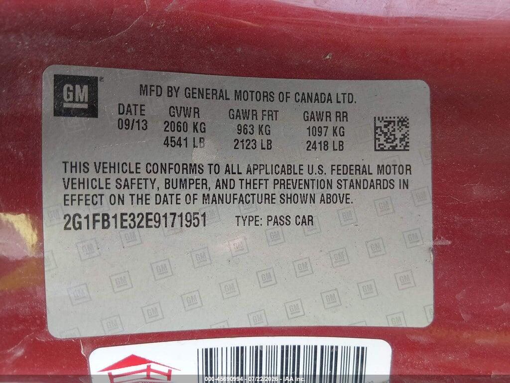 2G1FB1E32E9171951 2014 CHEVROLET CAMARO photo no. 9