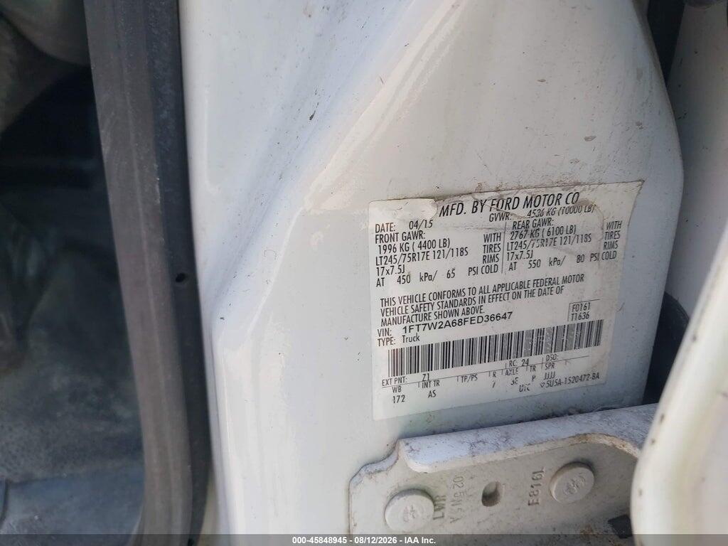 1FT7W2A68FED36647 2015 FORD F-250 photo no. 9