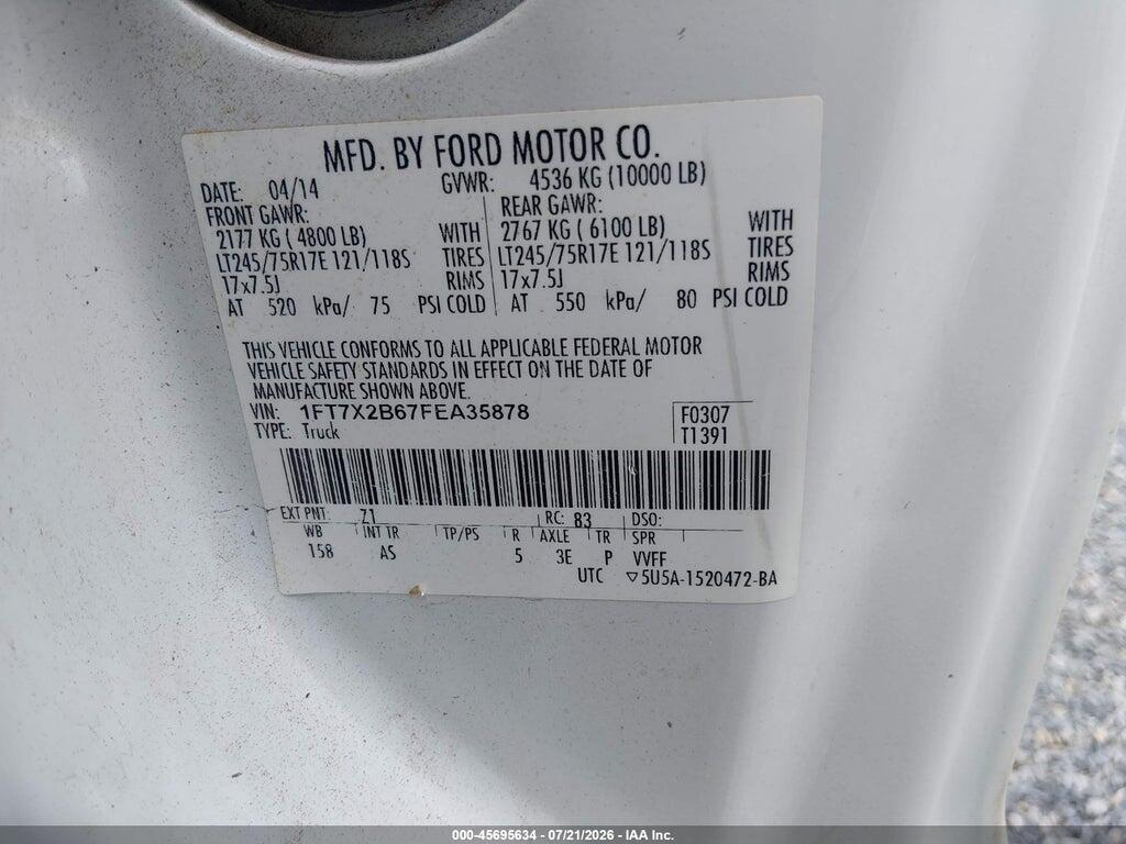 1FT7X2B67FEA35878 2015 FORD F-250 photo no. 9
