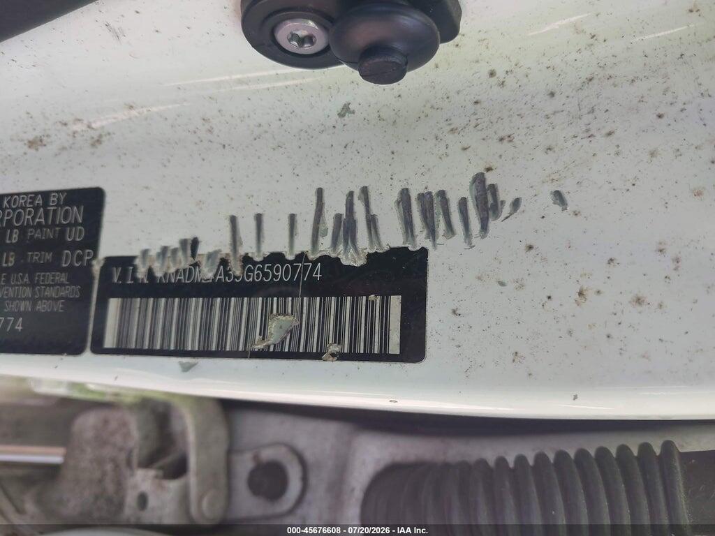 KNADM4A39G6590774 2016 KIA RIO photo no. 9