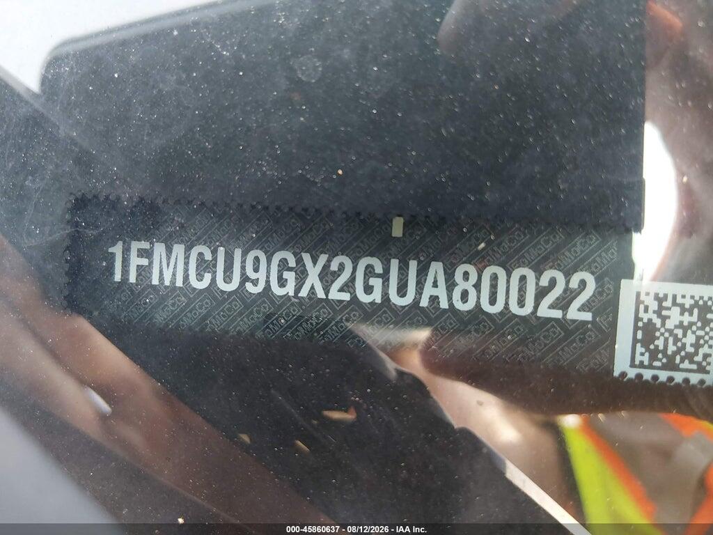 1FMCU9GX2GUA80022 2016 FORD ESCAPE photo no. 9