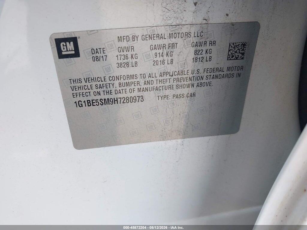 1G1BE5SM9H7280973 2017 CHEVROLET CRUZE photo no. 9