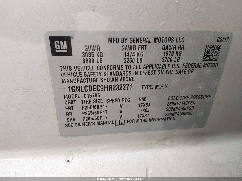 1GNLCDEC9HR232271 2017 CHEVROLET TAHOE photo no. 9