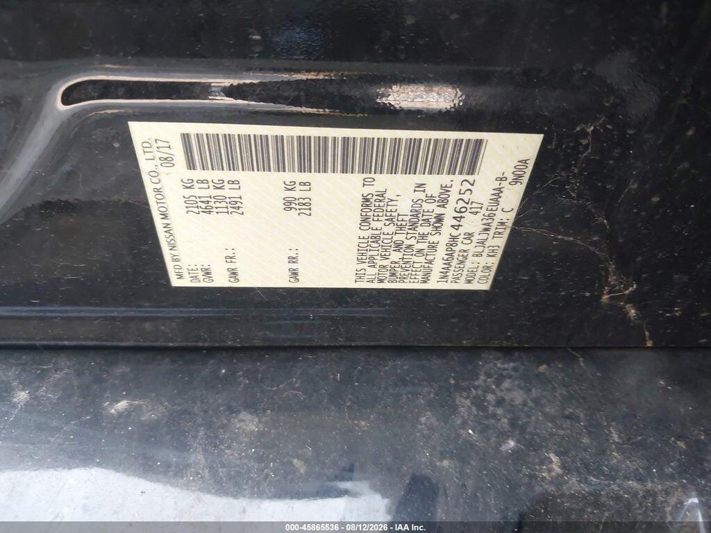 1N4AA6AP8HC446252 2017 NISSAN MAXIMA photo no. 9