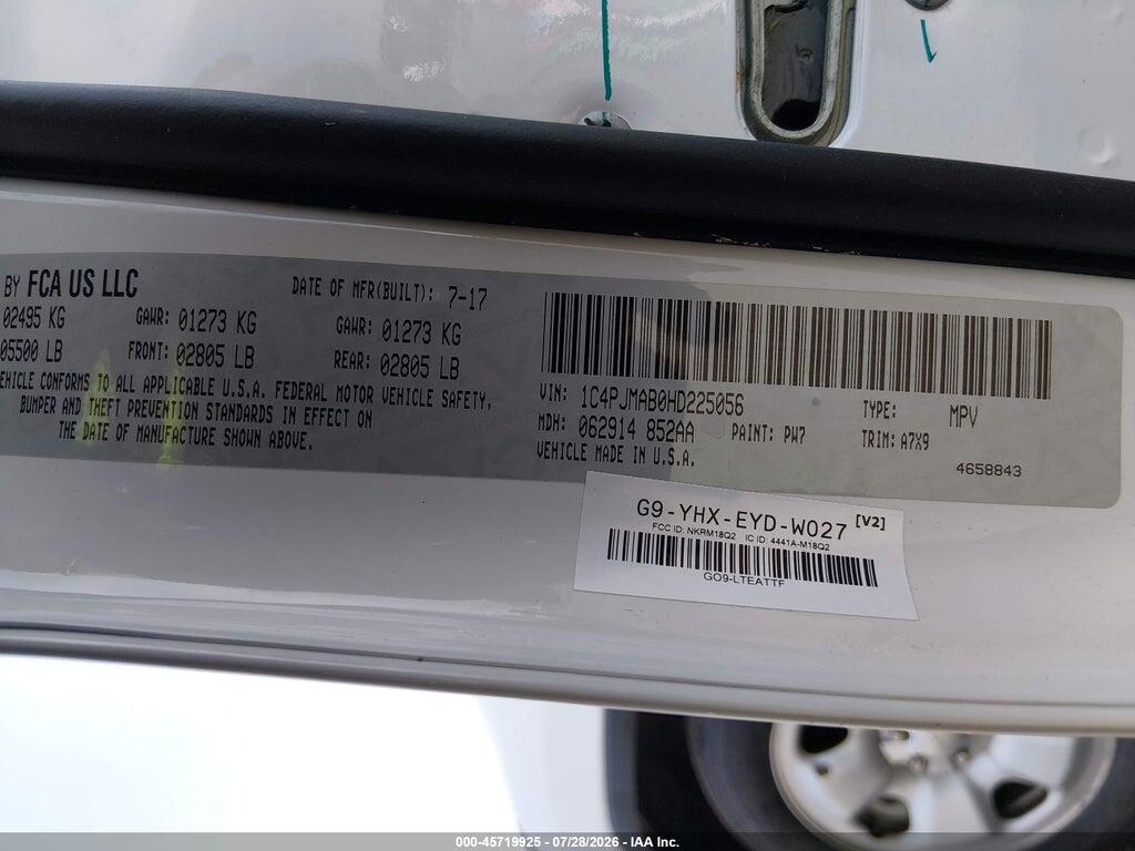 1C4PJMAB0HD225056 2017 JEEP CHEROKEE photo no. 9