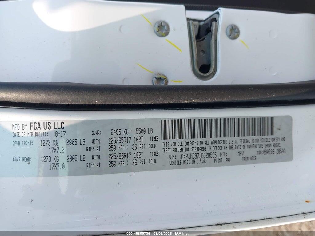 1C4PJMCB7JD528595 2018 JEEP CHEROKEE photo no. 9