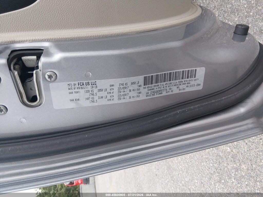 2C4RDGBG3KR571716 2019 DODGE GRAND CARAVAN photo no. 9