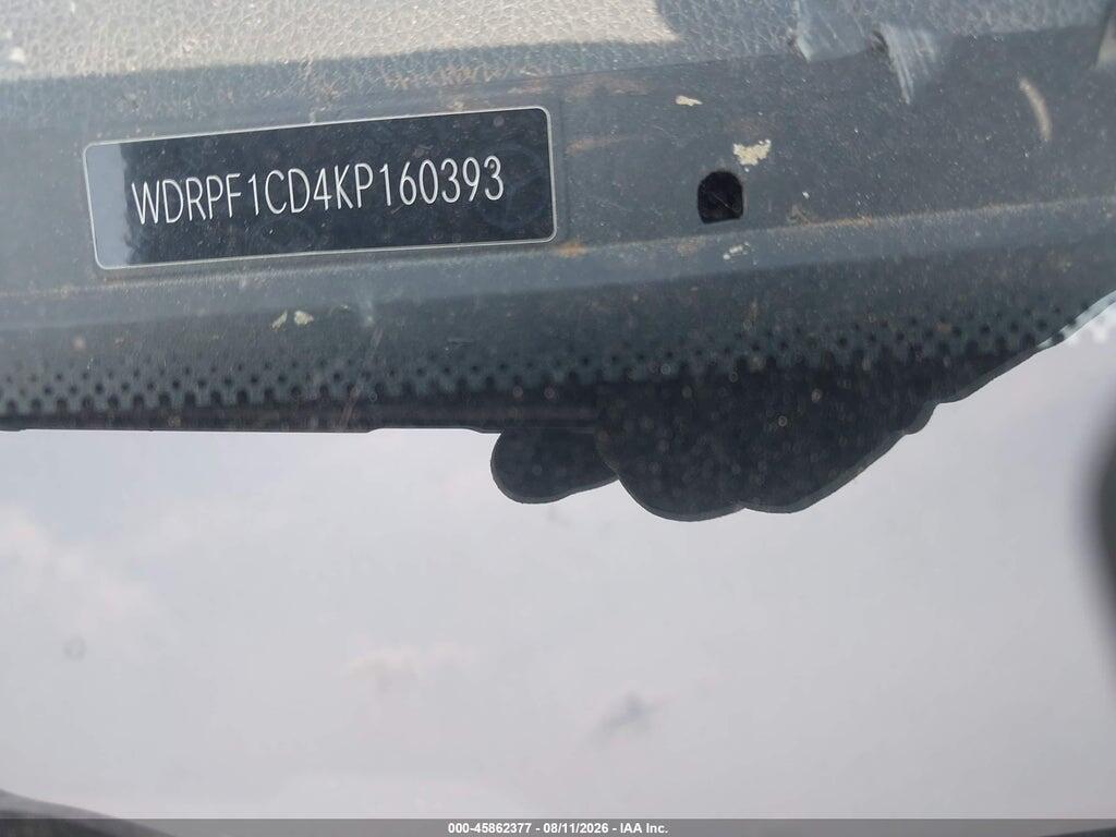 WDRPF1CD4KP160393 2019 FREIGHTLINER SPRINTER 2500 photo no. 9