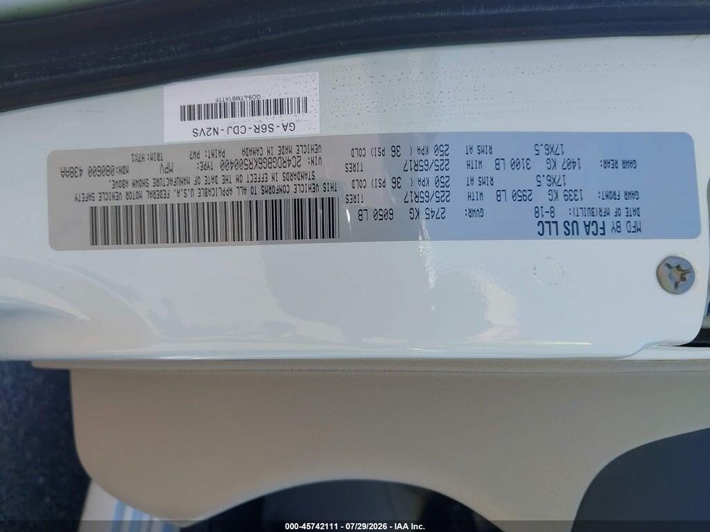 2C4RDGBG6KR500400 2019 DODGE GRAND CARAVAN photo no. 9