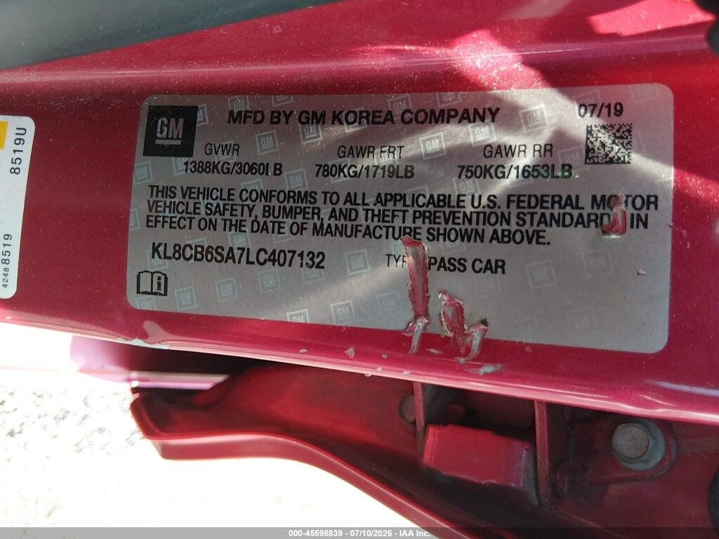 KL8CB6SA7LC407132 2020 CHEVROLET SPARK photo no. 9