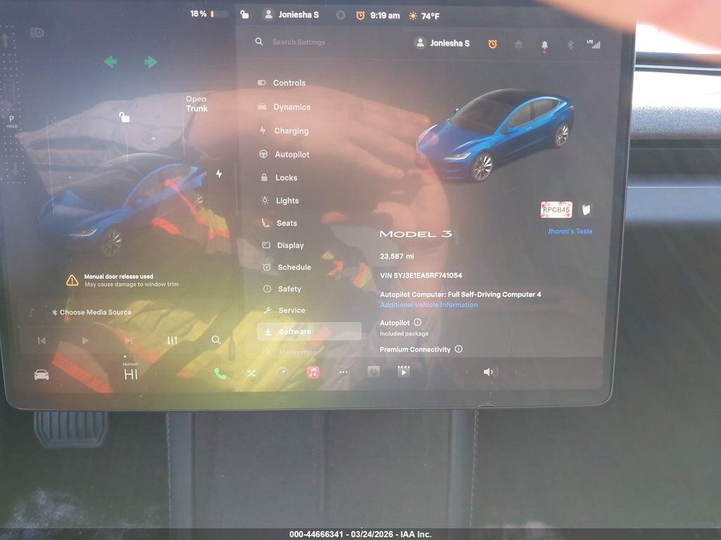 5YJ3E1EA5RF741054 2024 TESLA MODEL 3 photo no. 7