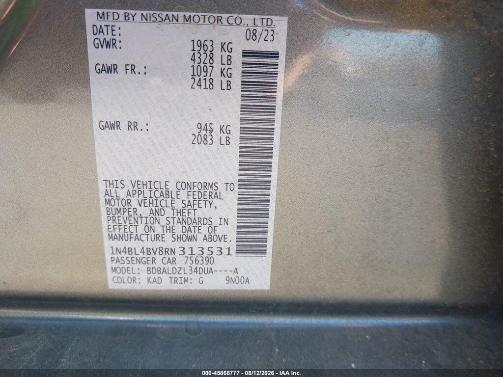 1N4BL4BV8RN313531 2024 NISSAN ALTIMA photo no. 9